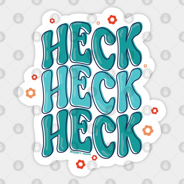 Triple Heck (Retro Blue) Sticker by Squibzy